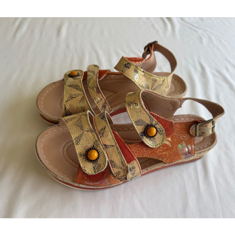 L'Artiste by Spring Step Payokya Platform Wedge Sandals Women's 36 Artsy Comfort